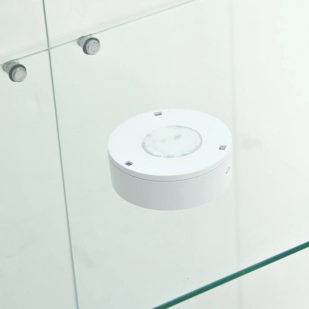 Vitrine de vidro Anajqaqia, com 4 prateleiras, 2 portas e iluminação LED