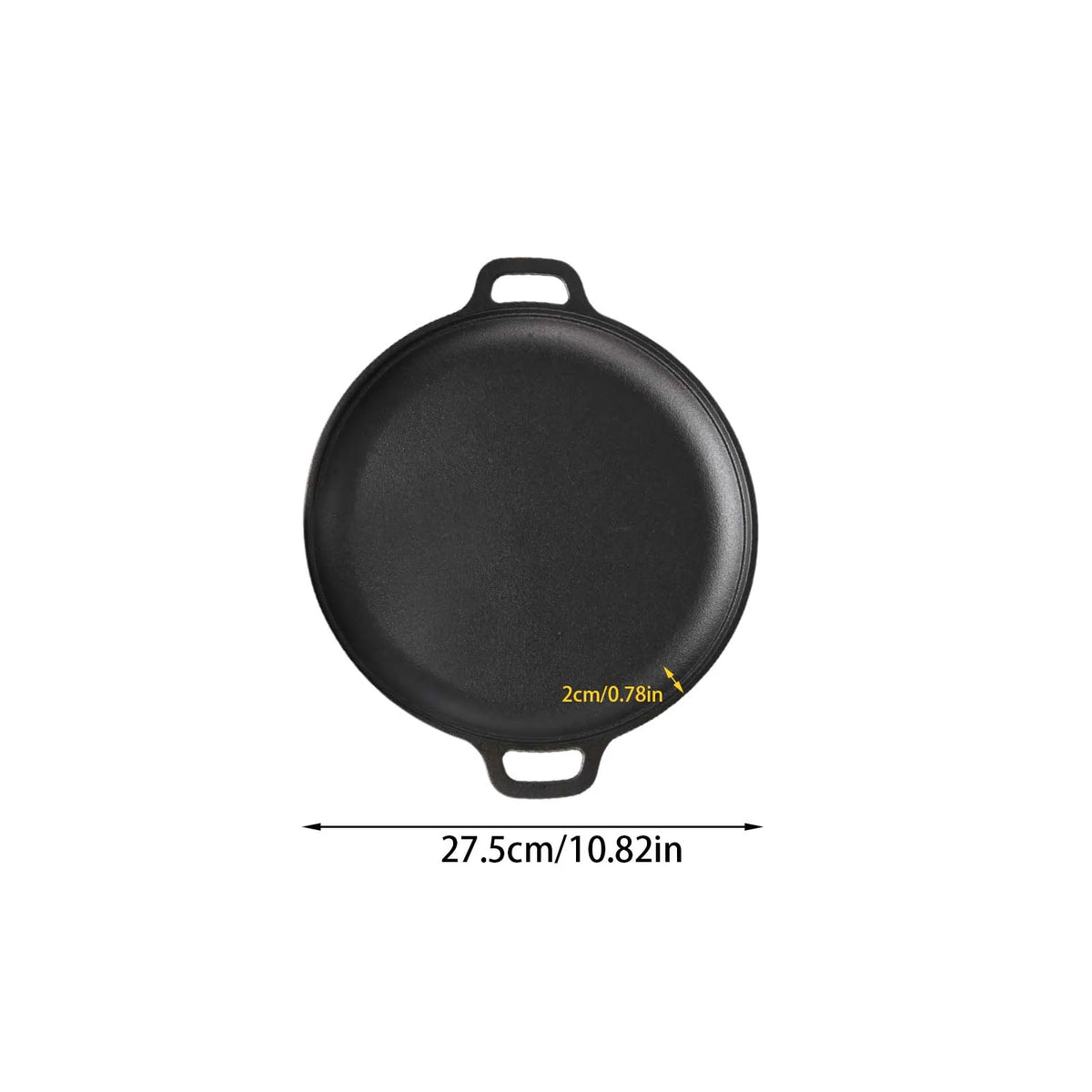 Conjunto de 4 frigideiras de ferro fundido sem revestimento
