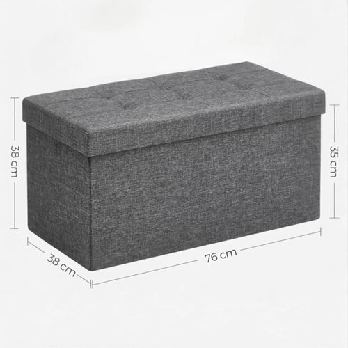 Baú dobrável com espaço para armazenamento, apoio para os pés, banco em formato de cubo, suporta até 300 kg, ideal para sala de estar, quarto e hall de entrada. Baú dobrável com espaço para armazenamento, otomano, ass