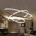 Luminárias pendentes modernas de 60 cm, 80 cm e 100 cm.