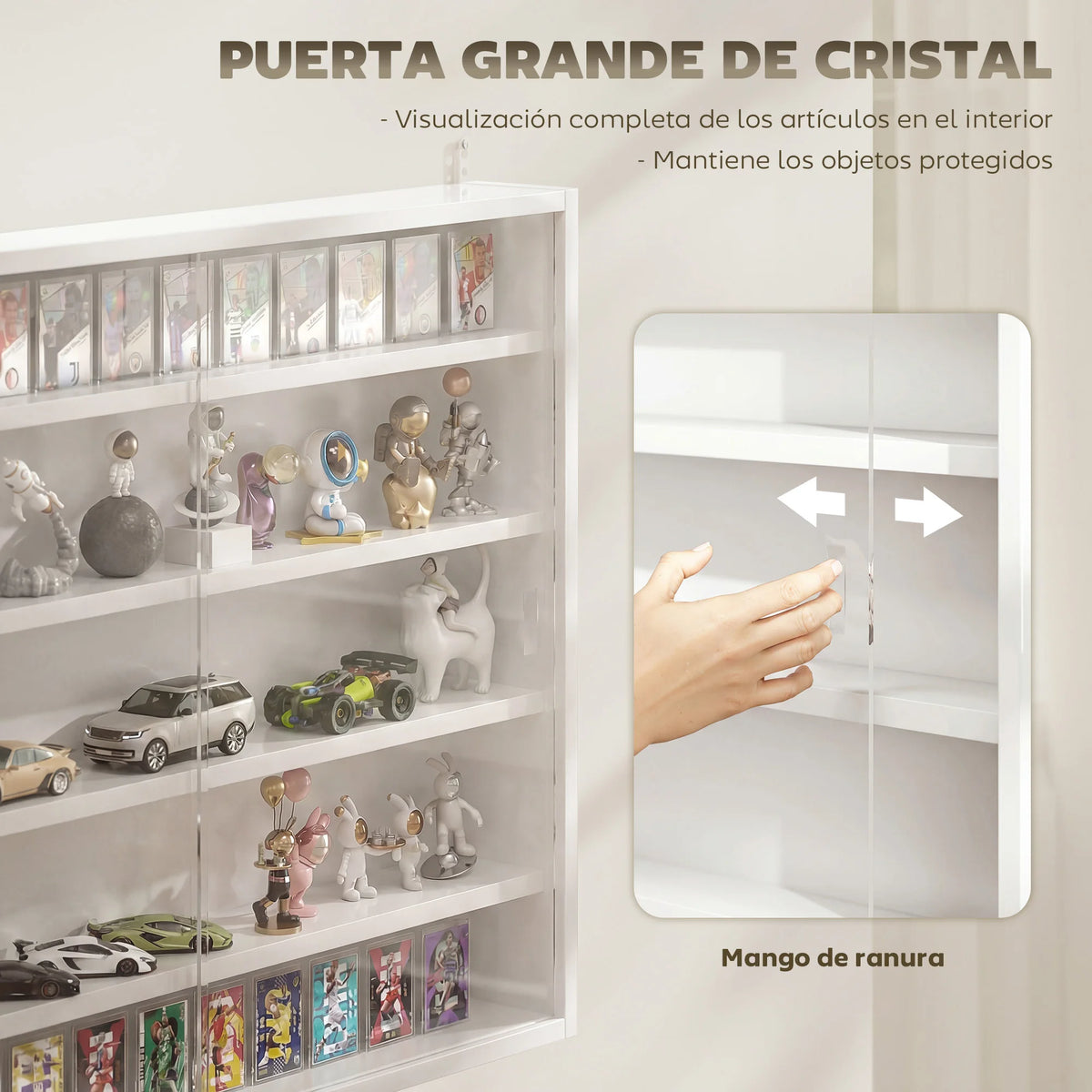Vitrine de parede Homcom com 5 níveis para coleções