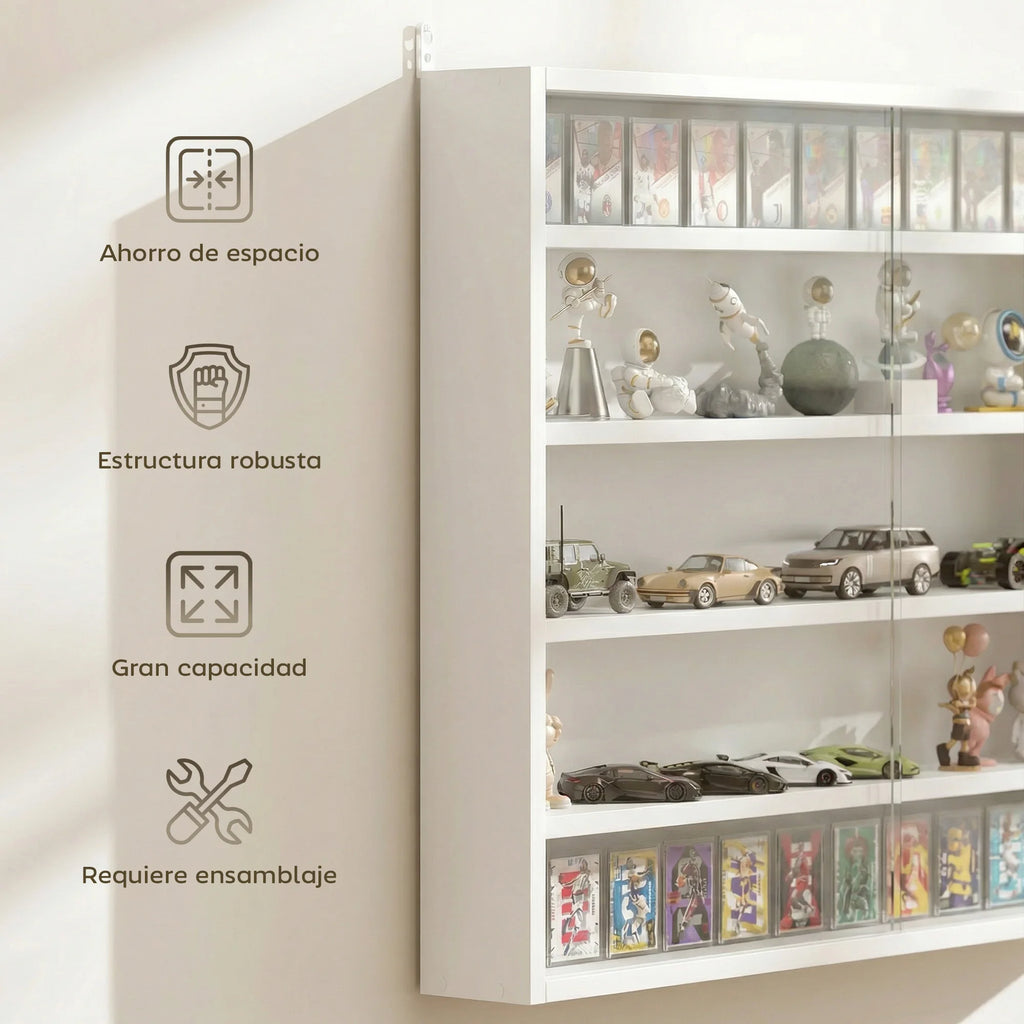 Vitrine de parede Homcom com 5 níveis para coleções