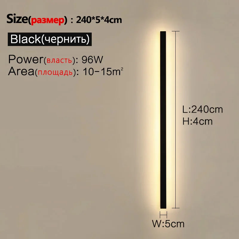 Luminária de parede à prova d'água para jardim externo