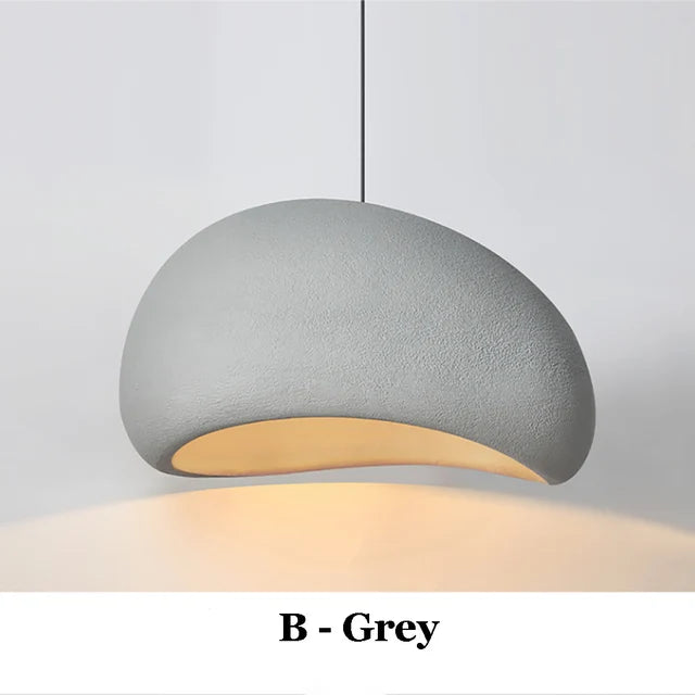 Luminárias pendentes nórdicas estilo Wabi Sabi para sala de jantar
