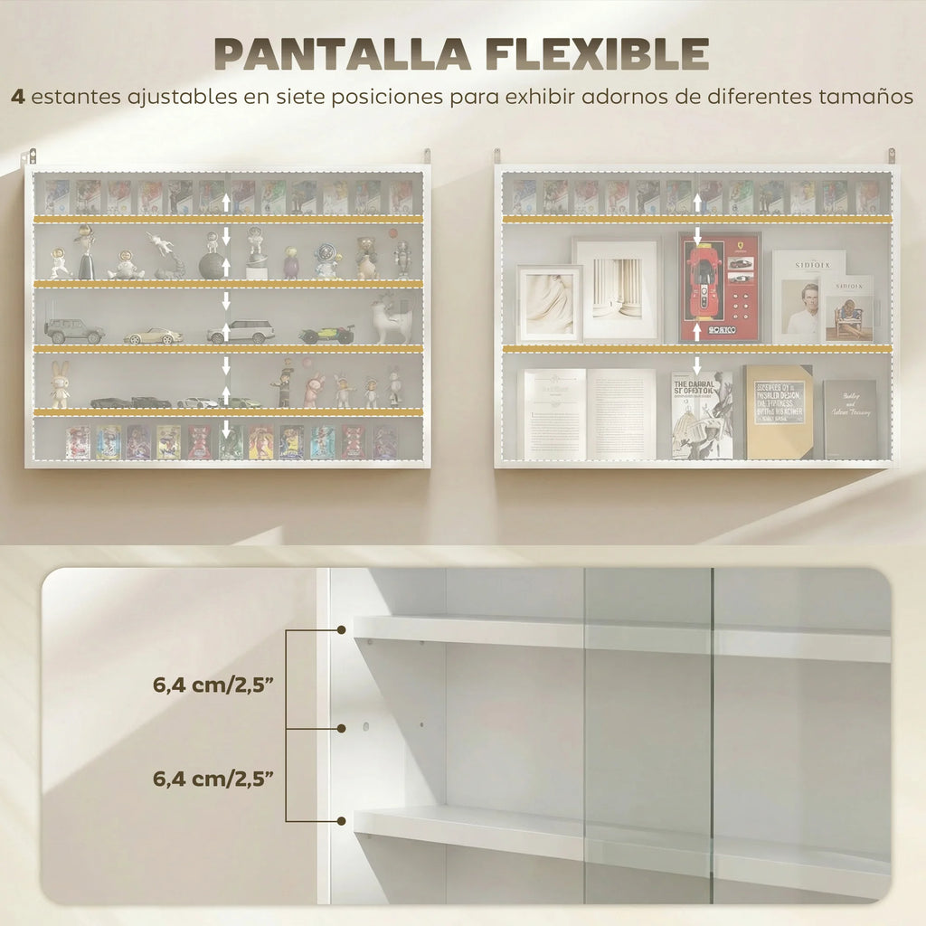 Vitrine de parede Homcom com 5 níveis para coleções