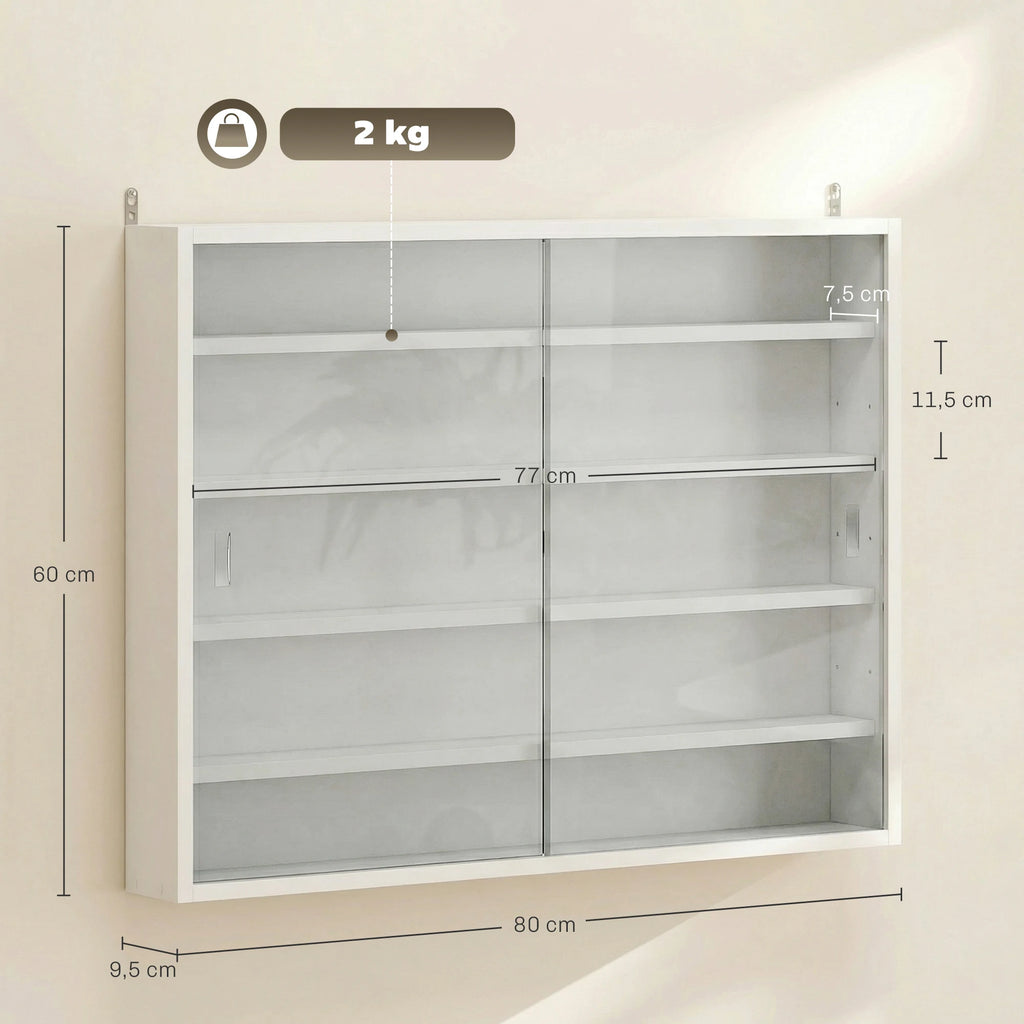Vitrine de parede Homcom com 5 níveis para coleções
