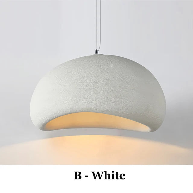 Luminárias pendentes nórdicas estilo Wabi Sabi para sala de jantar