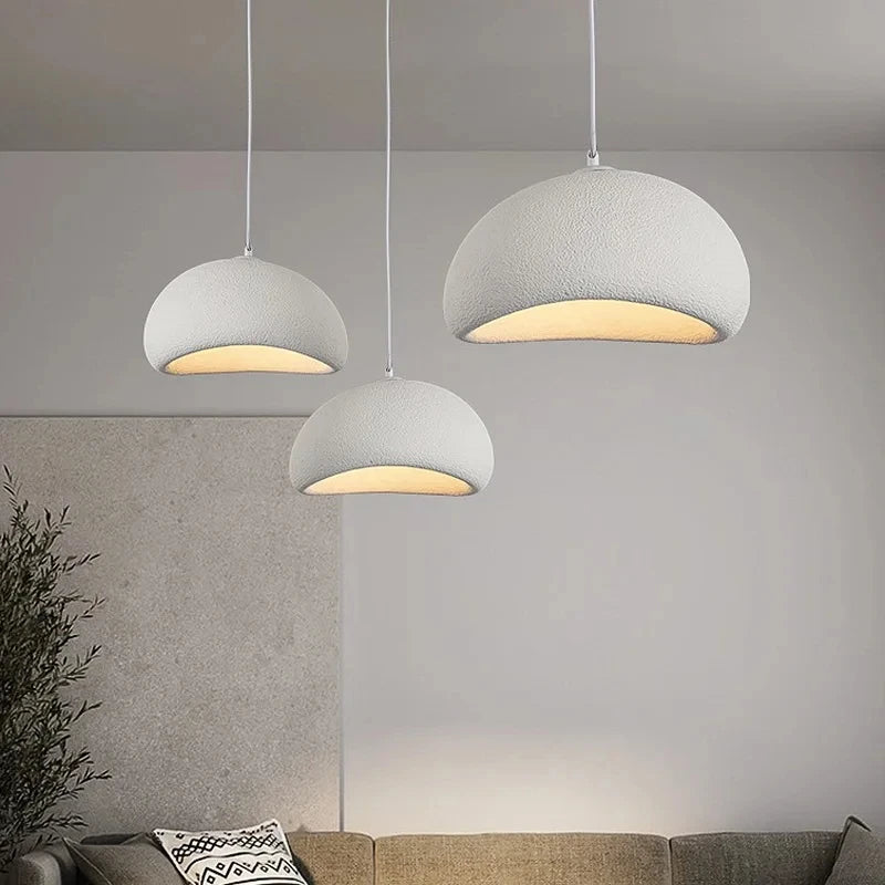 Luminárias pendentes nórdicas estilo Wabi Sabi para sala de jantar