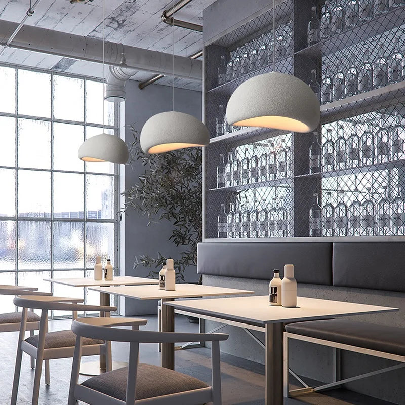 Luminárias pendentes nórdicas estilo Wabi Sabi para sala de jantar