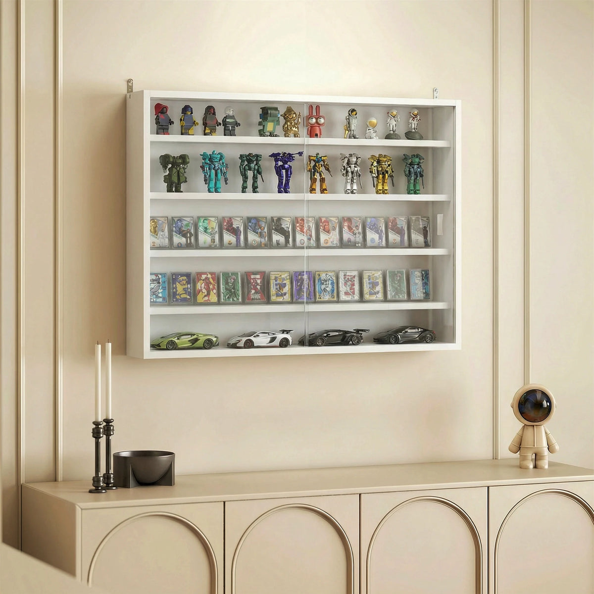 Vitrine de parede Homcom com 5 níveis para coleções