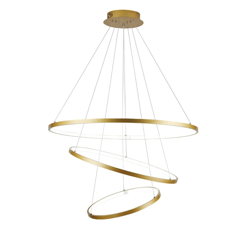 Luminárias pendentes modernas de 60 cm, 80 cm e 100 cm.