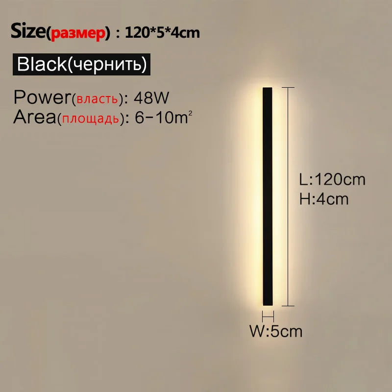 Luminária de parede à prova d'água para jardim externo