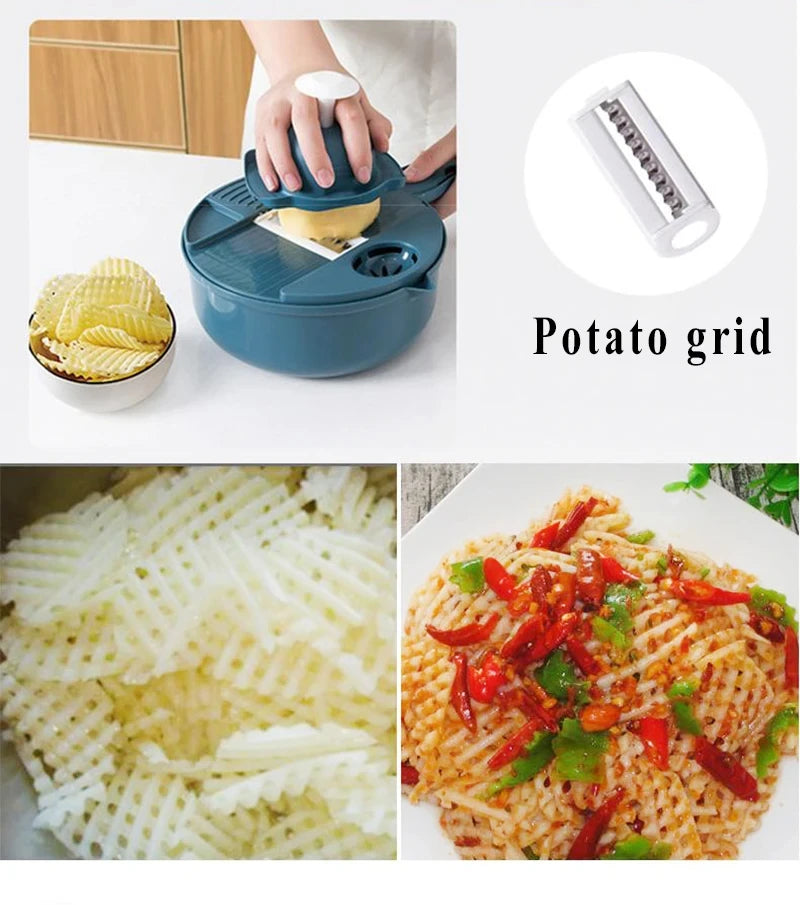 Cortador de Legumes Multifuncional 9 em 1