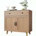 Aparador de madeira com portas e gavetas, bar de café